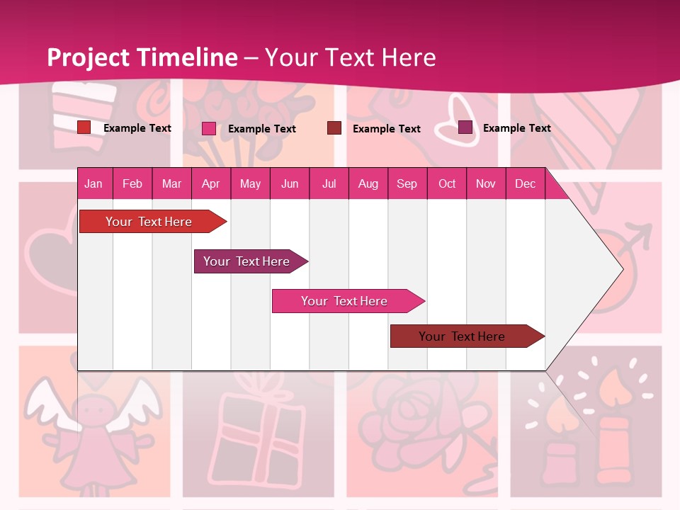 Ring Flowers Drawing PowerPoint Template