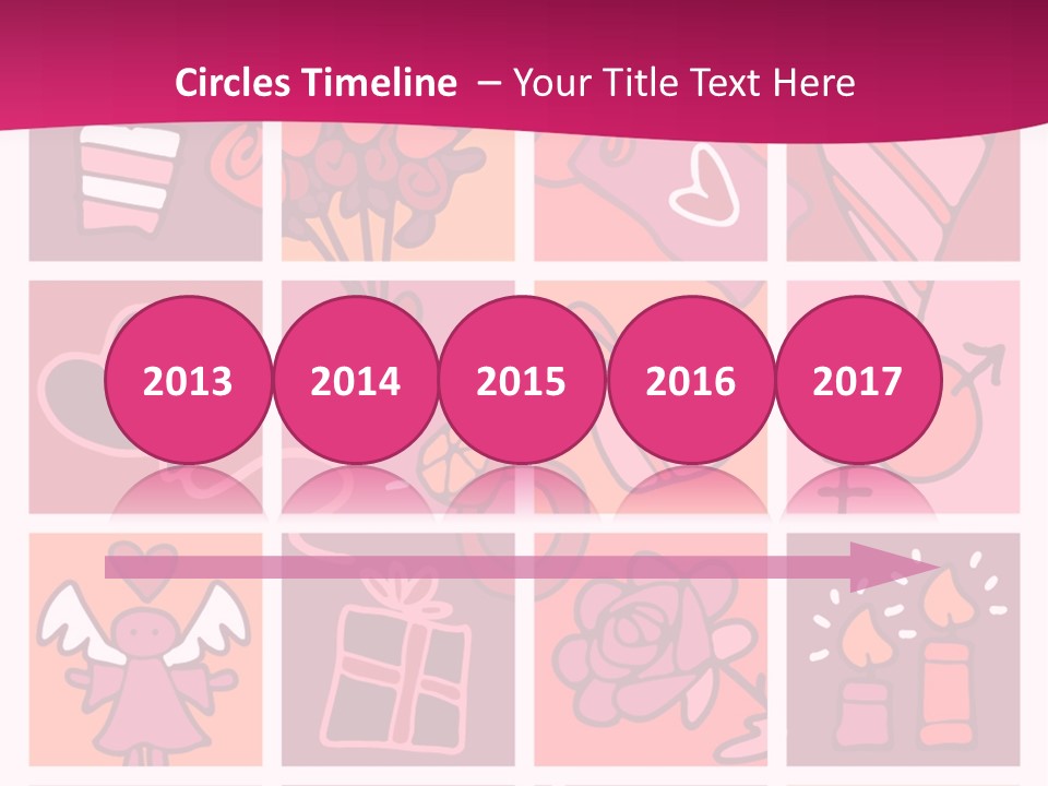 Ring Flowers Drawing PowerPoint Template