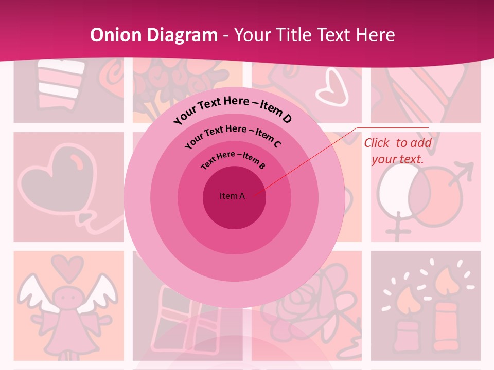 Ring Flowers Drawing PowerPoint Template