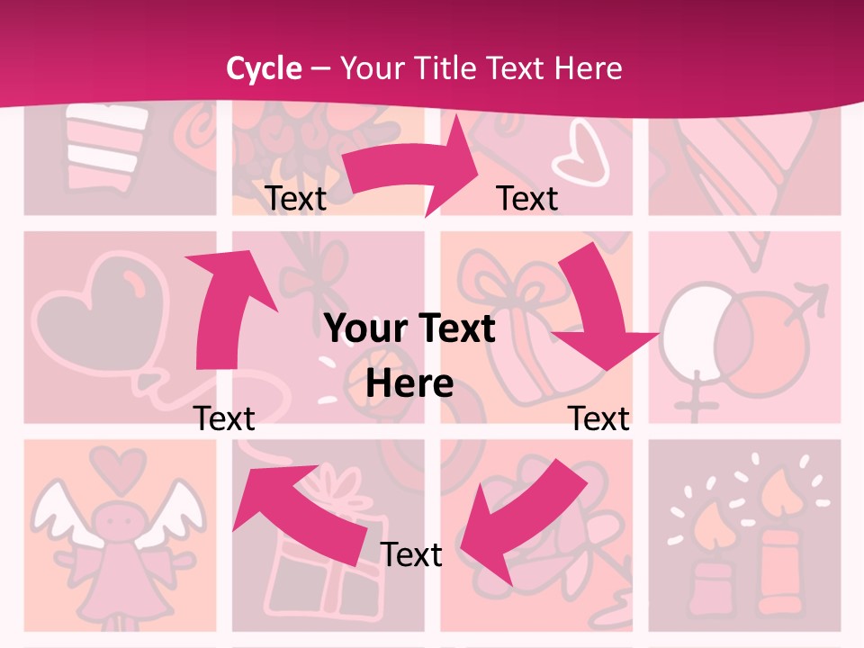 Ring Flowers Drawing PowerPoint Template