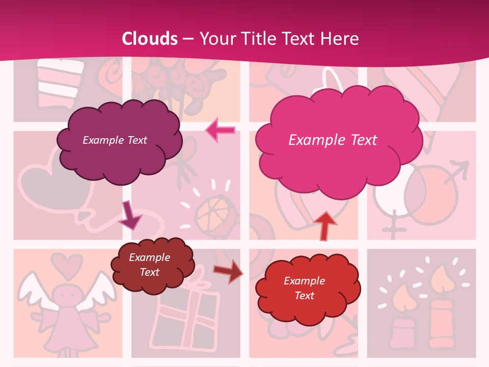 Ring Flowers Drawing PowerPoint Template