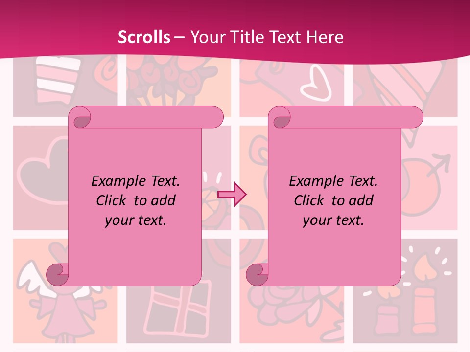 Ring Flowers Drawing PowerPoint Template