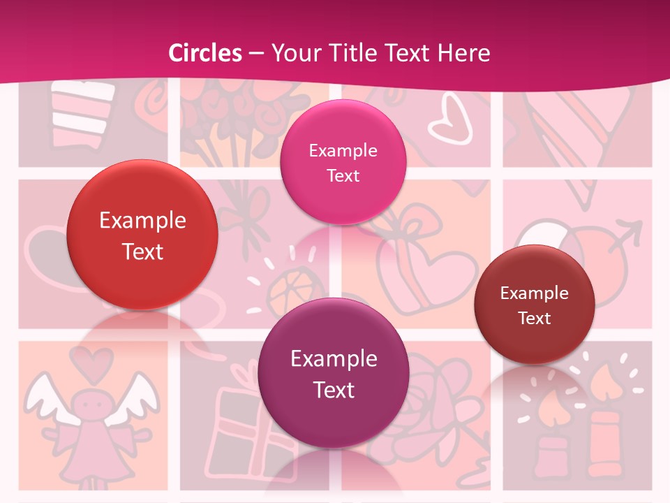 Ring Flowers Drawing PowerPoint Template