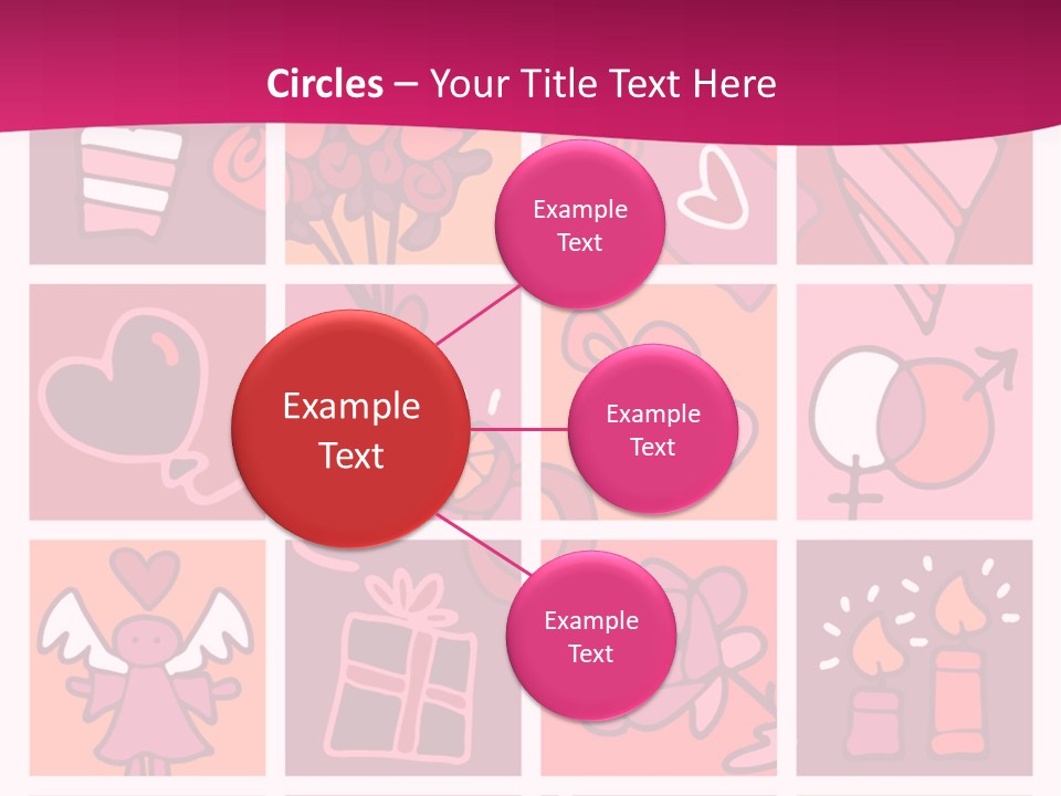 Ring Flowers Drawing PowerPoint Template