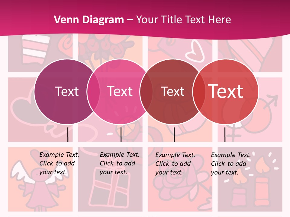 Ring Flowers Drawing PowerPoint Template