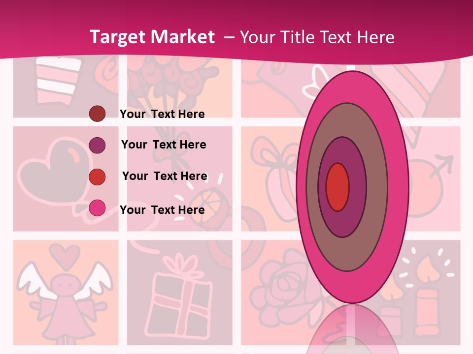 Ring Flowers Drawing PowerPoint Template