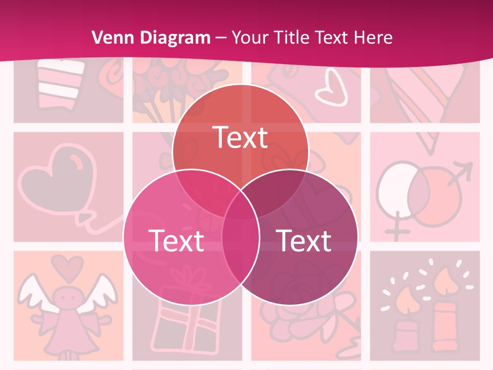 Ring Flowers Drawing PowerPoint Template