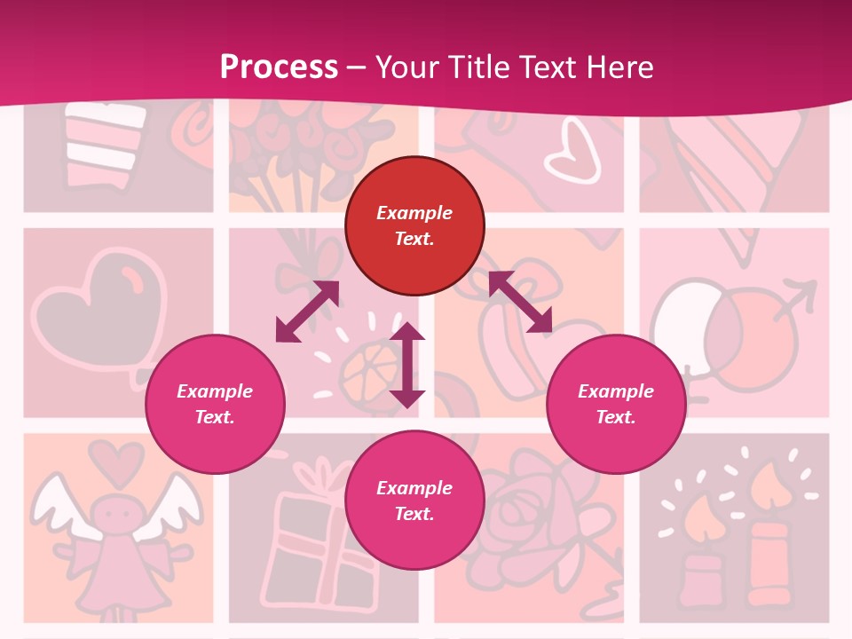 Ring Flowers Drawing PowerPoint Template