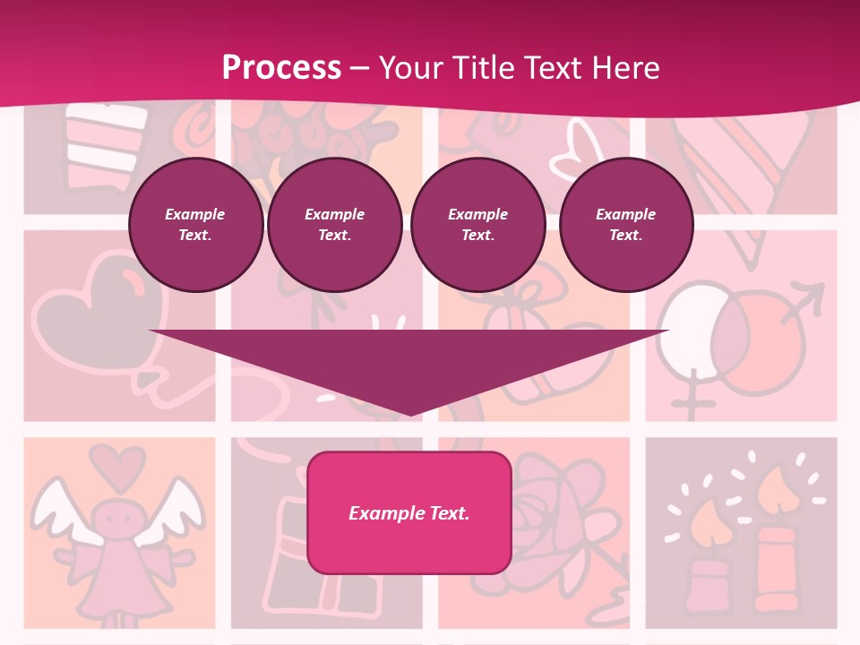Ring Flowers Drawing PowerPoint Template