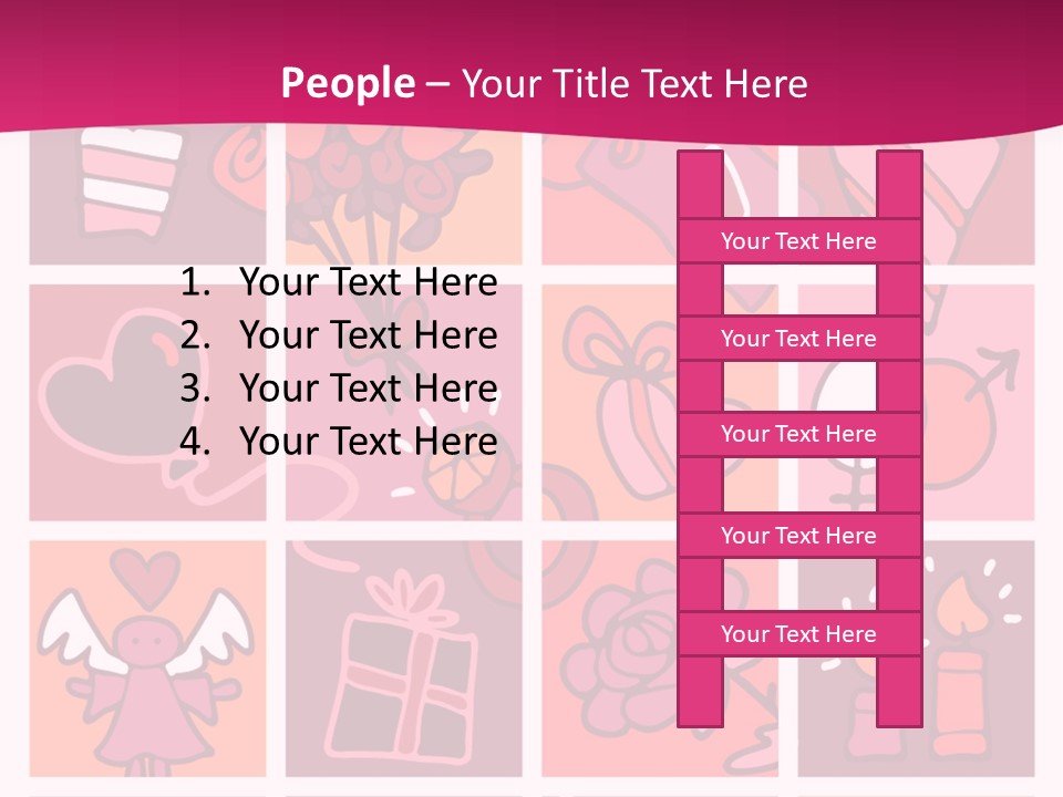 Ring Flowers Drawing PowerPoint Template