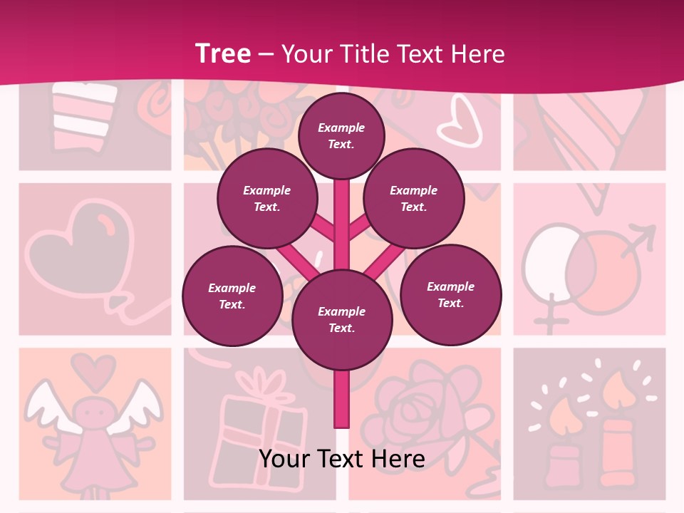 Ring Flowers Drawing PowerPoint Template