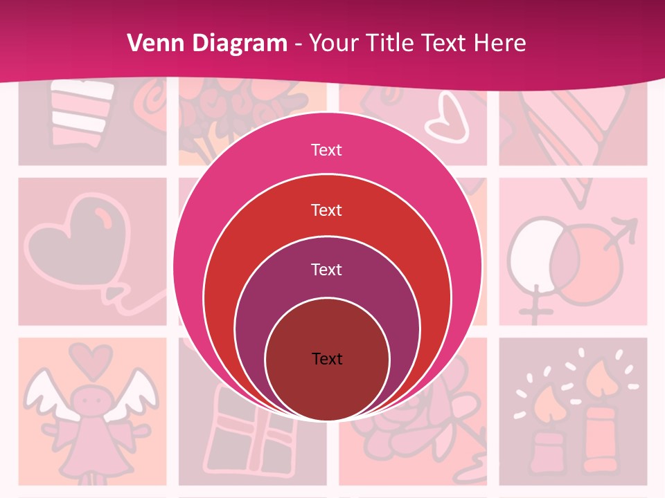Ring Flowers Drawing PowerPoint Template