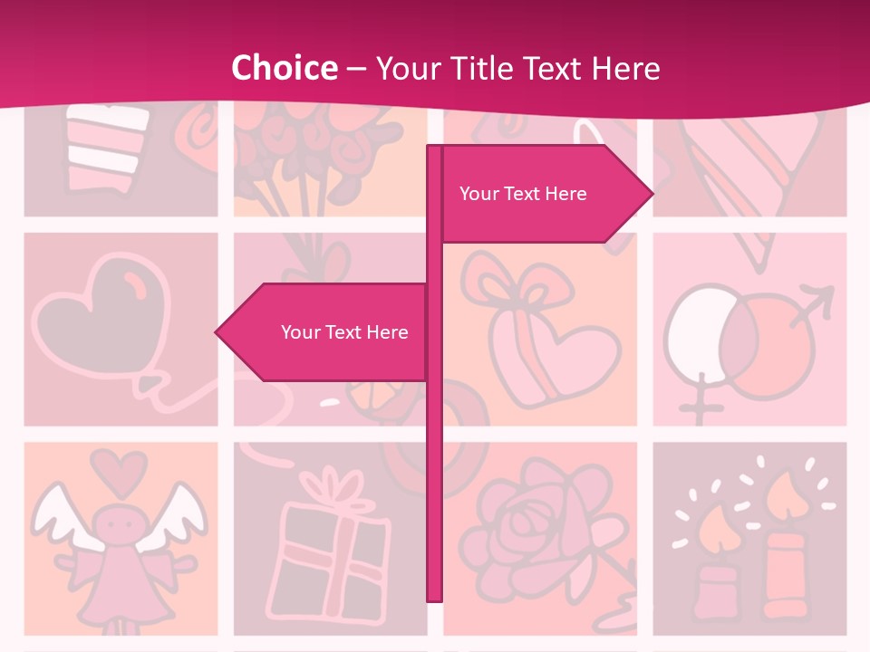 Ring Flowers Drawing PowerPoint Template