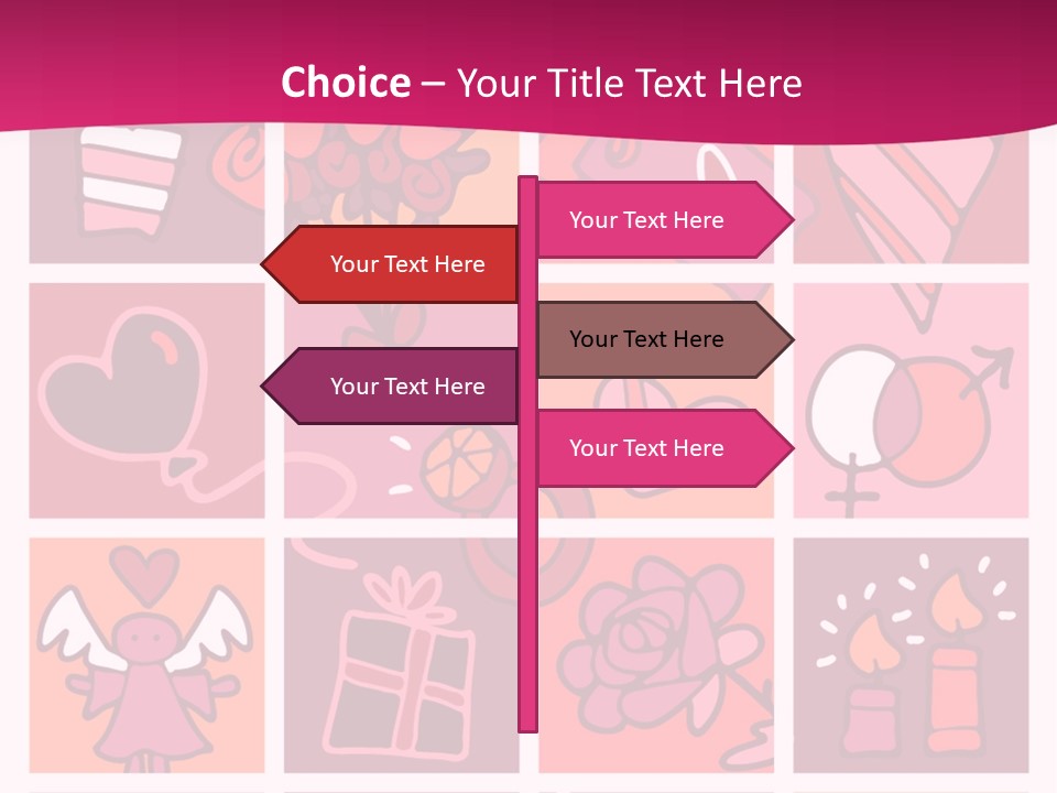 Ring Flowers Drawing PowerPoint Template