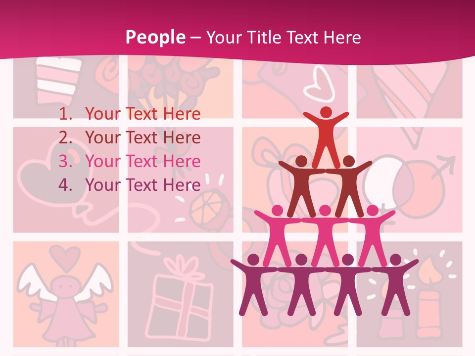 Ring Flowers Drawing PowerPoint Template