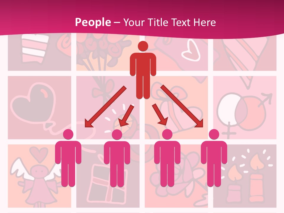 Ring Flowers Drawing PowerPoint Template