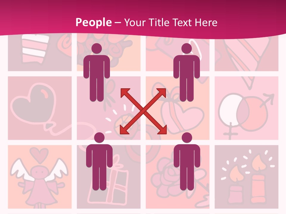 Ring Flowers Drawing PowerPoint Template