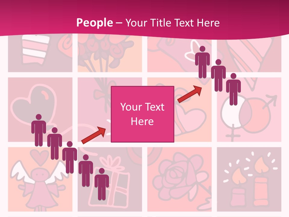 Ring Flowers Drawing PowerPoint Template