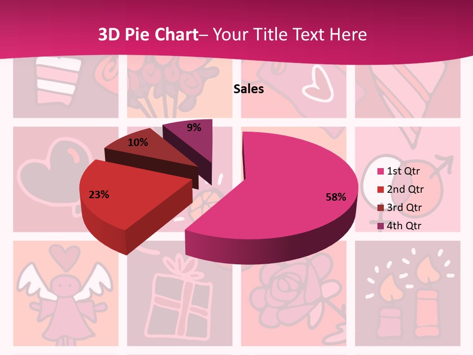 Ring Flowers Drawing PowerPoint Template