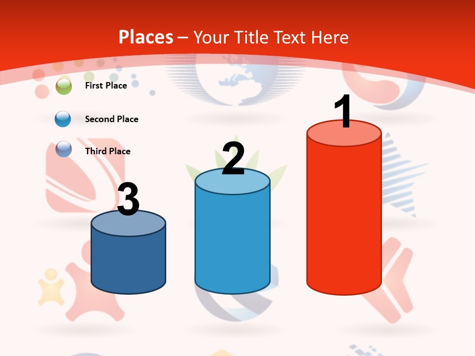 A Red And White Background With A Bunch Of Different Logos PowerPoint Template