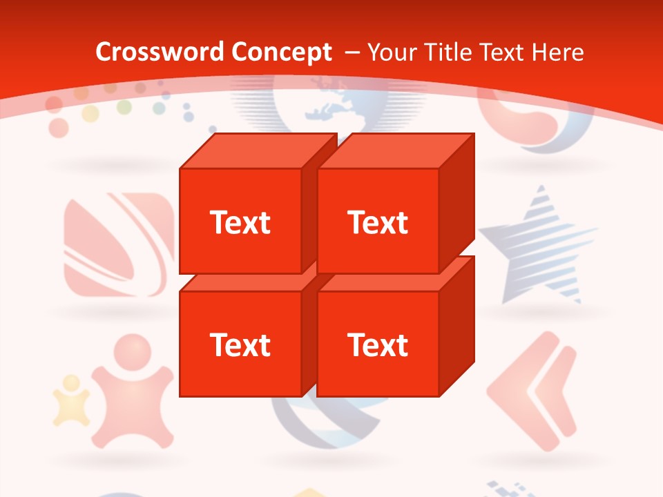 A Red And White Background With A Bunch Of Different Logos PowerPoint Template