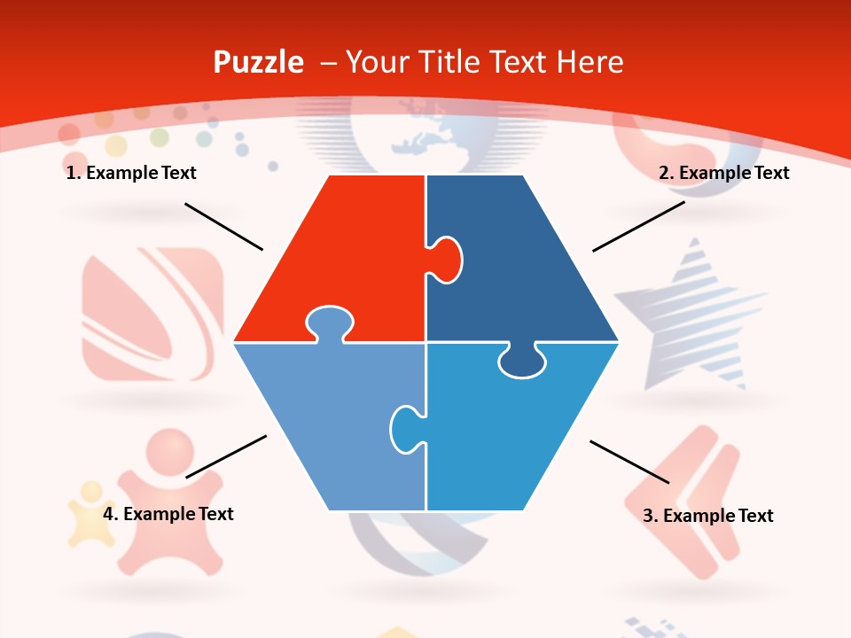 A Red And White Background With A Bunch Of Different Logos PowerPoint Template