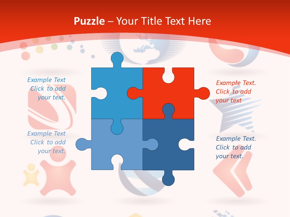 A Red And White Background With A Bunch Of Different Logos PowerPoint Template