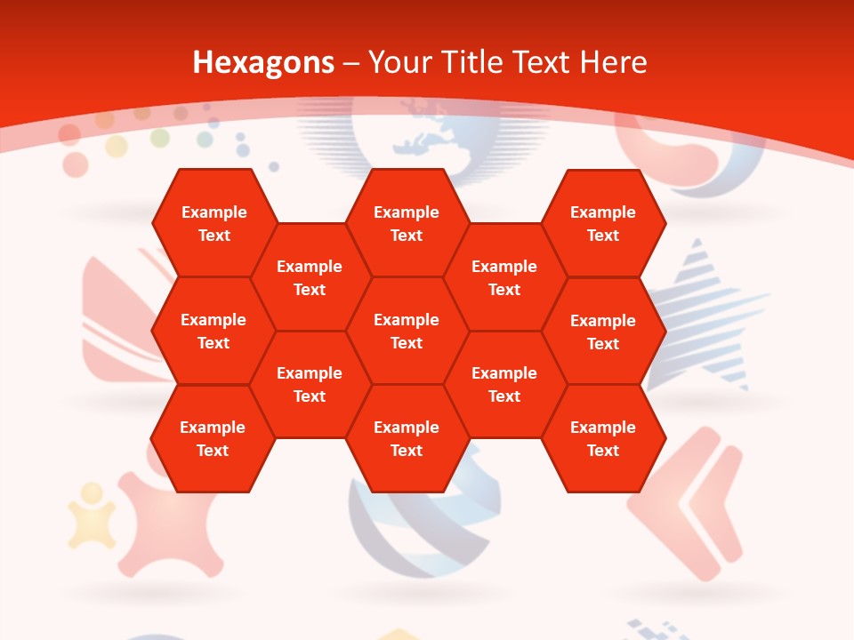 A Red And White Background With A Bunch Of Different Logos PowerPoint Template