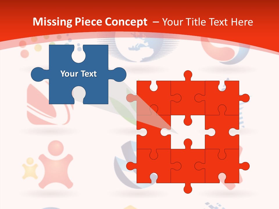 A Red And White Background With A Bunch Of Different Logos PowerPoint Template