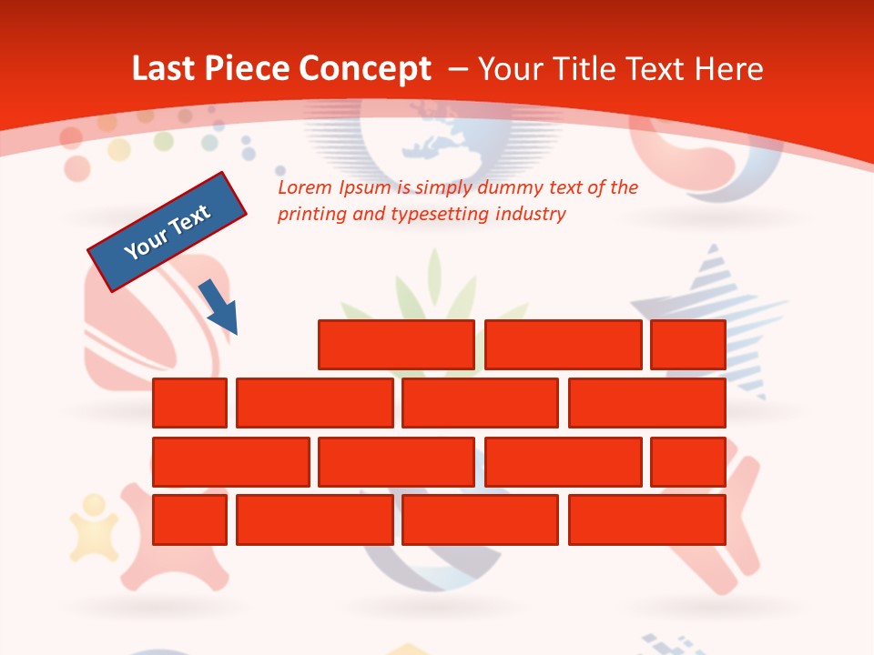 A Red And White Background With A Bunch Of Different Logos PowerPoint Template