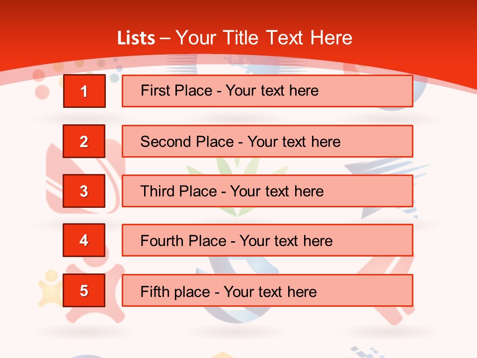 A Red And White Background With A Bunch Of Different Logos PowerPoint Template