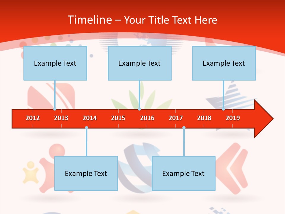 A Red And White Background With A Bunch Of Different Logos PowerPoint Template