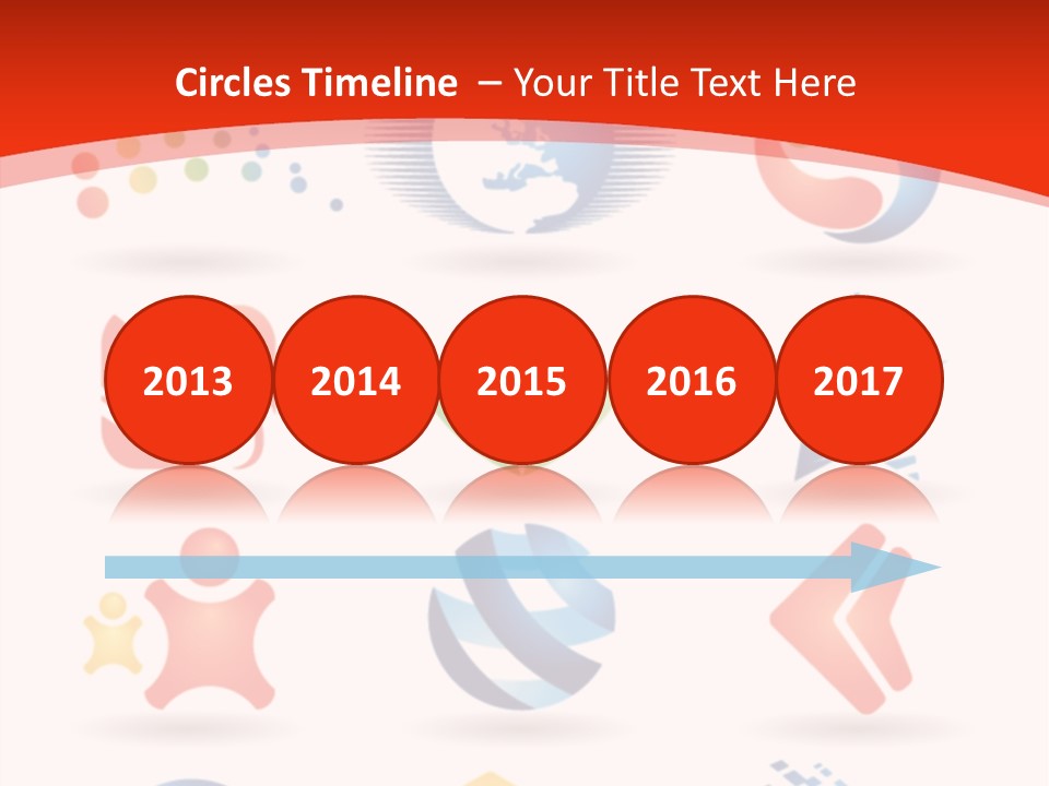 A Red And White Background With A Bunch Of Different Logos PowerPoint Template