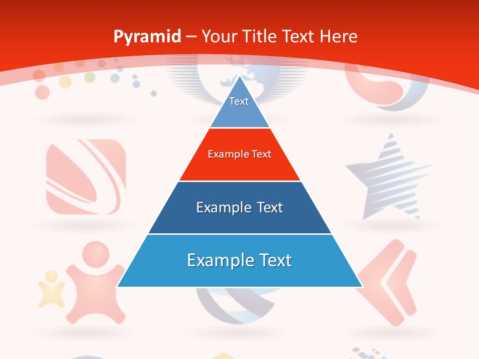 A Red And White Background With A Bunch Of Different Logos PowerPoint Template