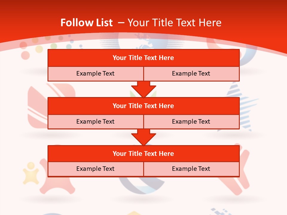 A Red And White Background With A Bunch Of Different Logos PowerPoint Template