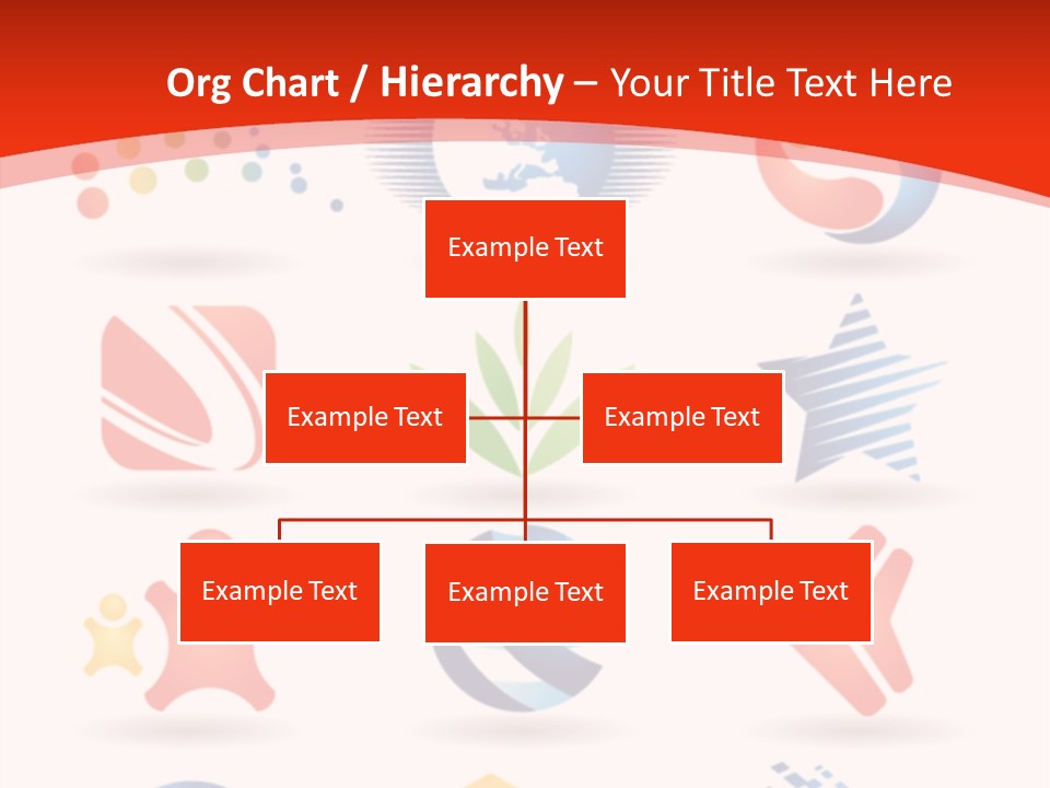 A Red And White Background With A Bunch Of Different Logos PowerPoint Template