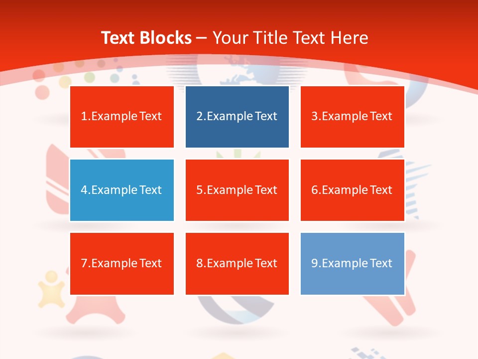 A Red And White Background With A Bunch Of Different Logos PowerPoint Template