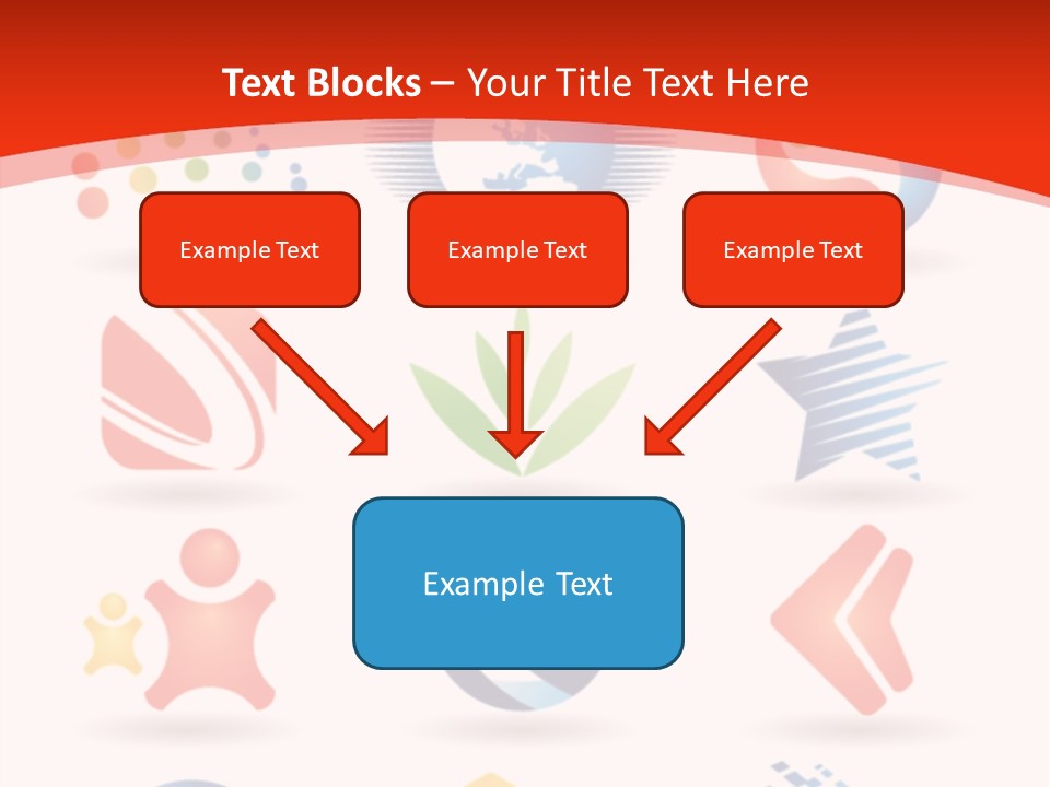 A Red And White Background With A Bunch Of Different Logos PowerPoint Template