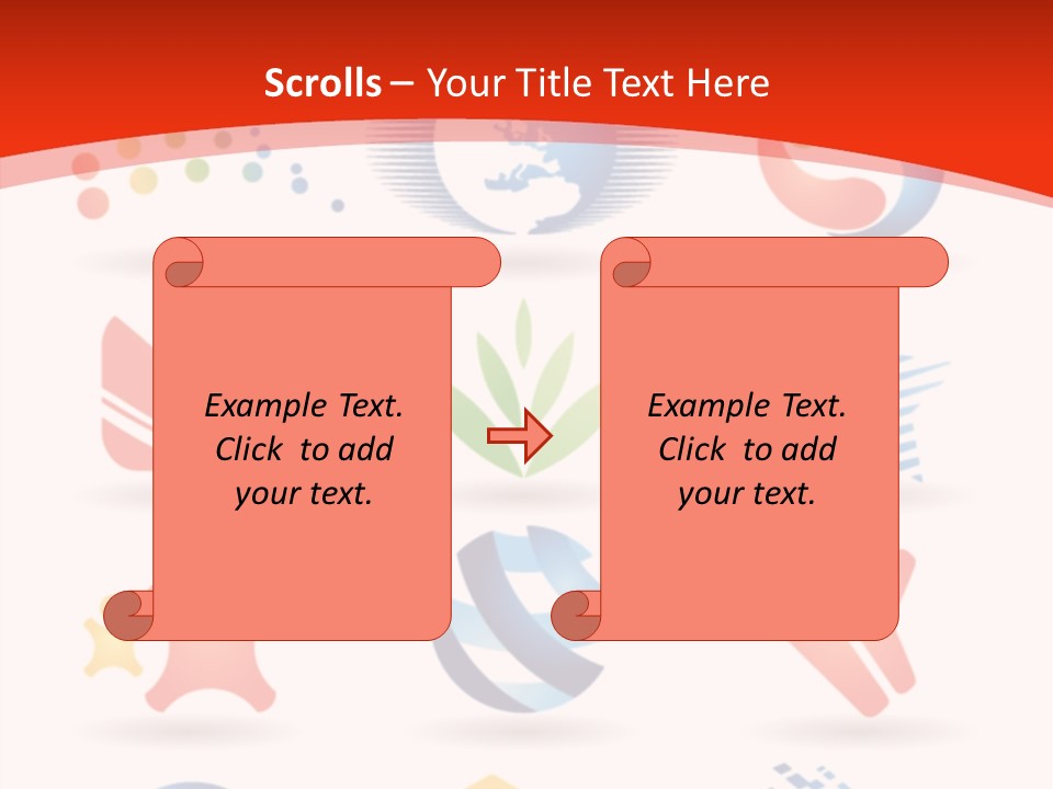 A Red And White Background With A Bunch Of Different Logos PowerPoint Template