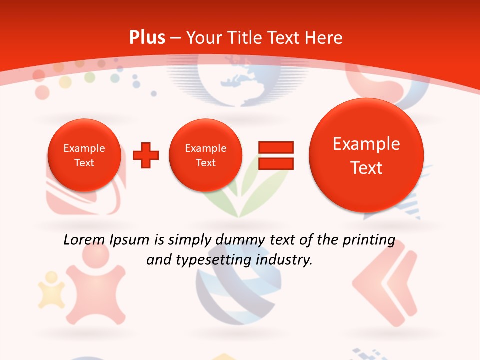 A Red And White Background With A Bunch Of Different Logos PowerPoint Template