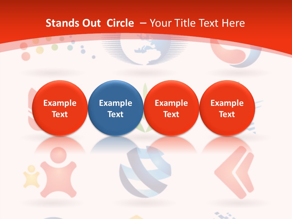 A Red And White Background With A Bunch Of Different Logos PowerPoint Template