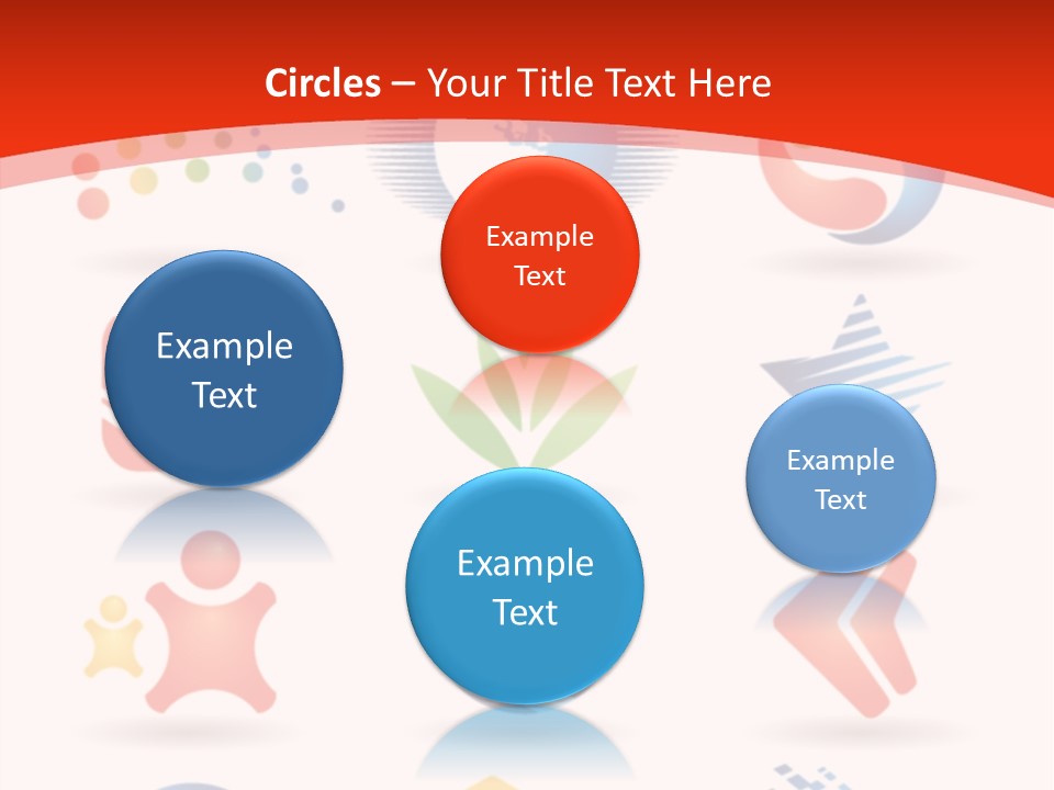 A Red And White Background With A Bunch Of Different Logos PowerPoint Template