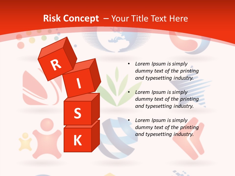 A Red And White Background With A Bunch Of Different Logos PowerPoint Template