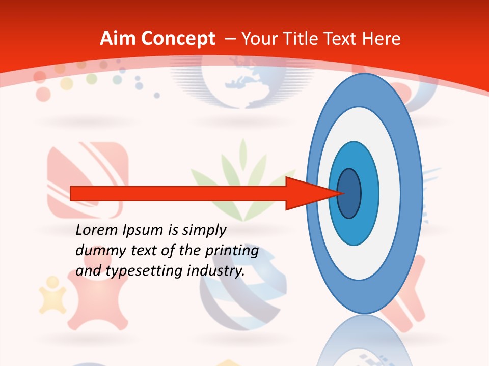 A Red And White Background With A Bunch Of Different Logos PowerPoint Template