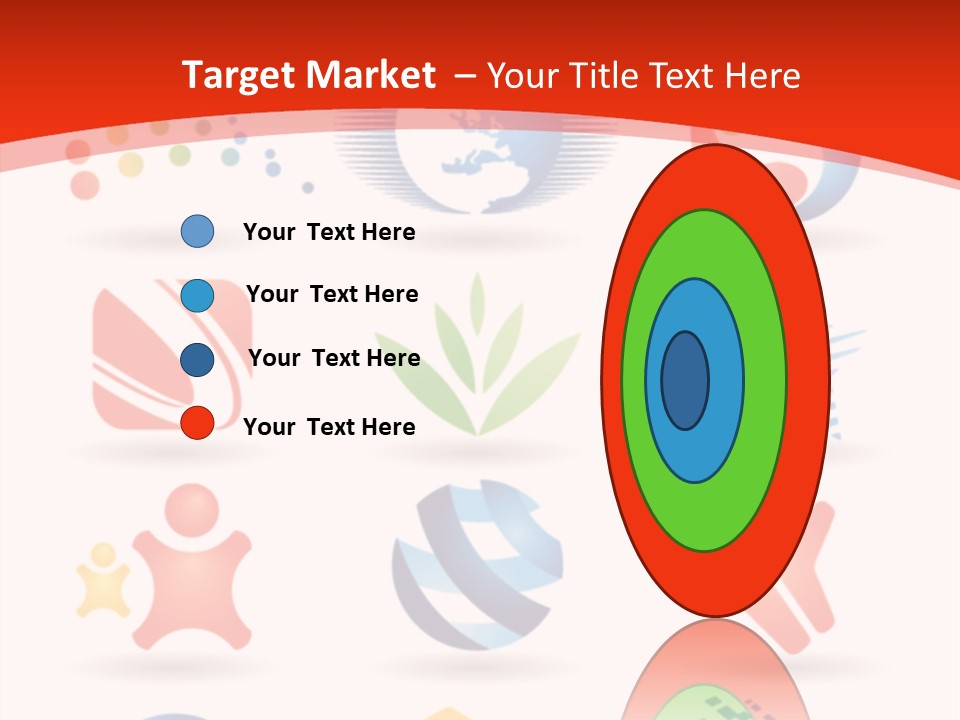 A Red And White Background With A Bunch Of Different Logos PowerPoint Template