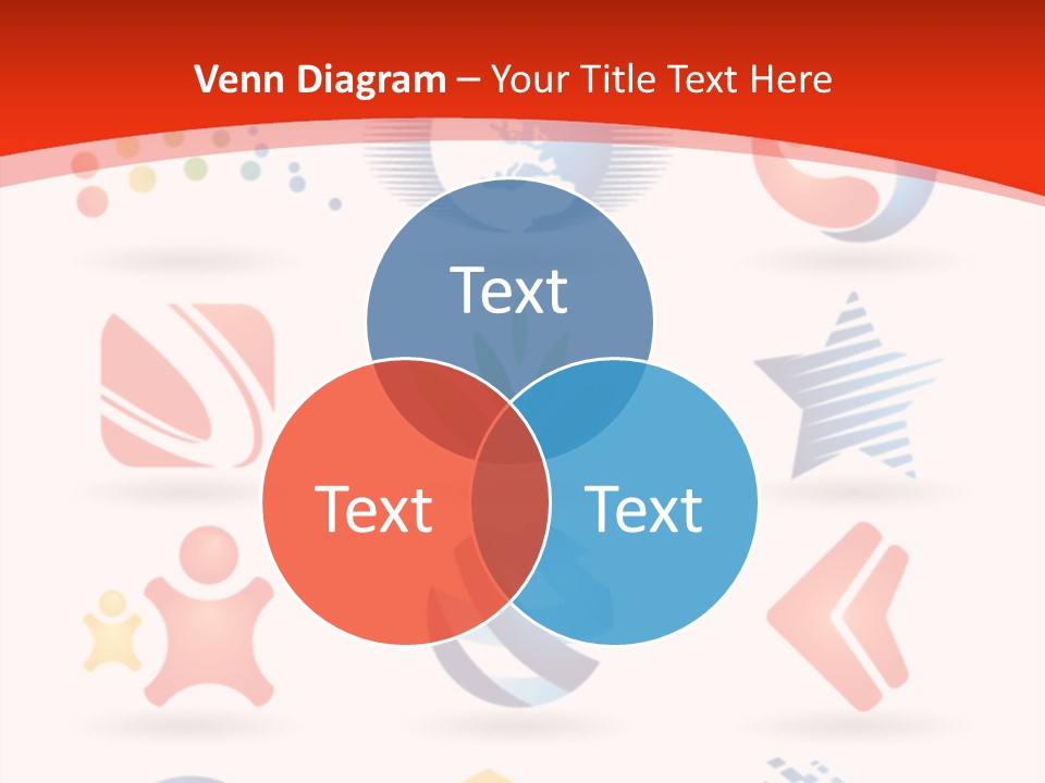 A Red And White Background With A Bunch Of Different Logos PowerPoint Template