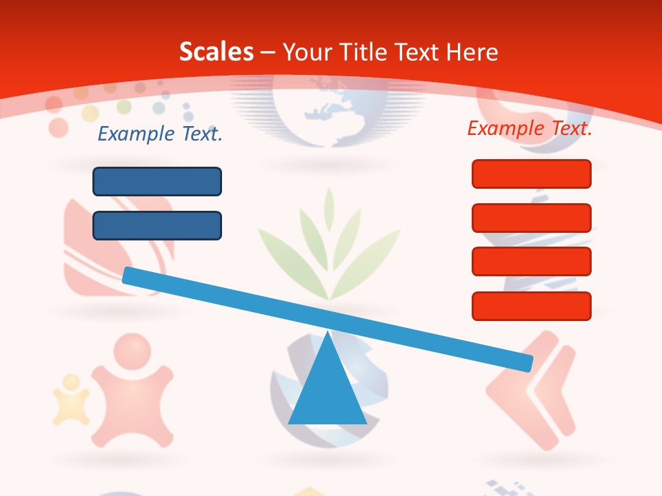 A Red And White Background With A Bunch Of Different Logos PowerPoint Template