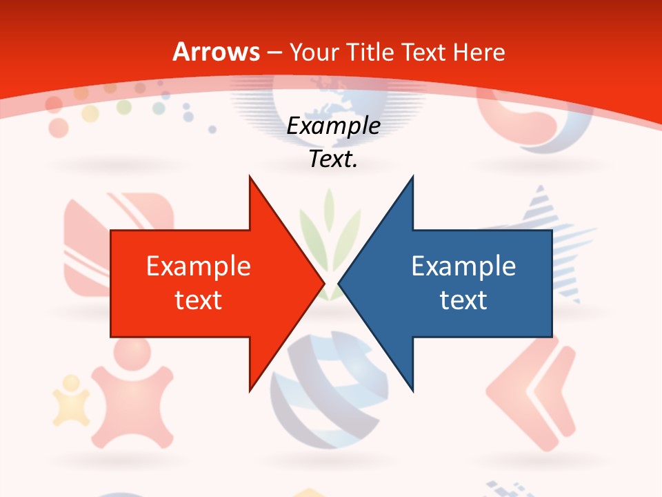 A Red And White Background With A Bunch Of Different Logos PowerPoint Template