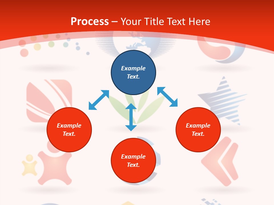 A Red And White Background With A Bunch Of Different Logos PowerPoint Template