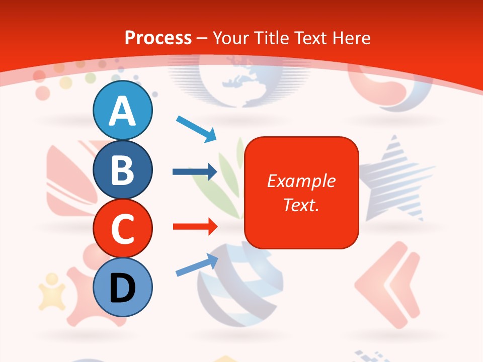 A Red And White Background With A Bunch Of Different Logos PowerPoint Template